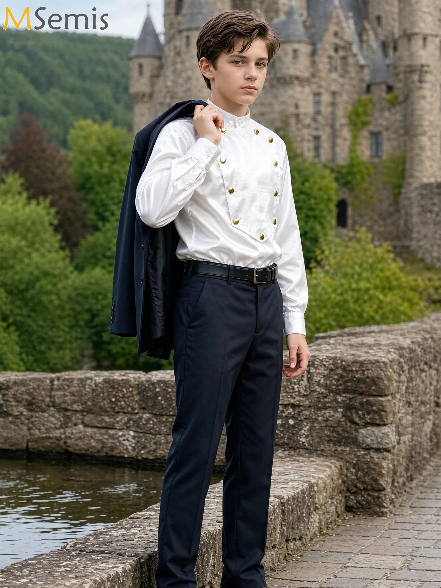 Shirts - Vintage Renaissance-Hemd für Jungen, langärmelig, formelle