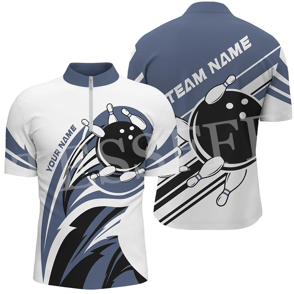 Short Sleeve Bowling Shirt Retro - Benutzer definierte Name Streik Bowling Flamme