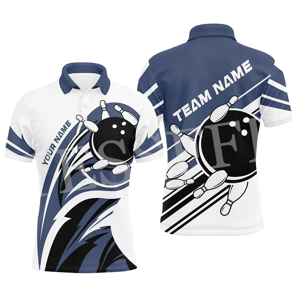 Benutzer definierte Name Strei – Short Sleeve Bowling Shirt Retro Bewertung und Preis