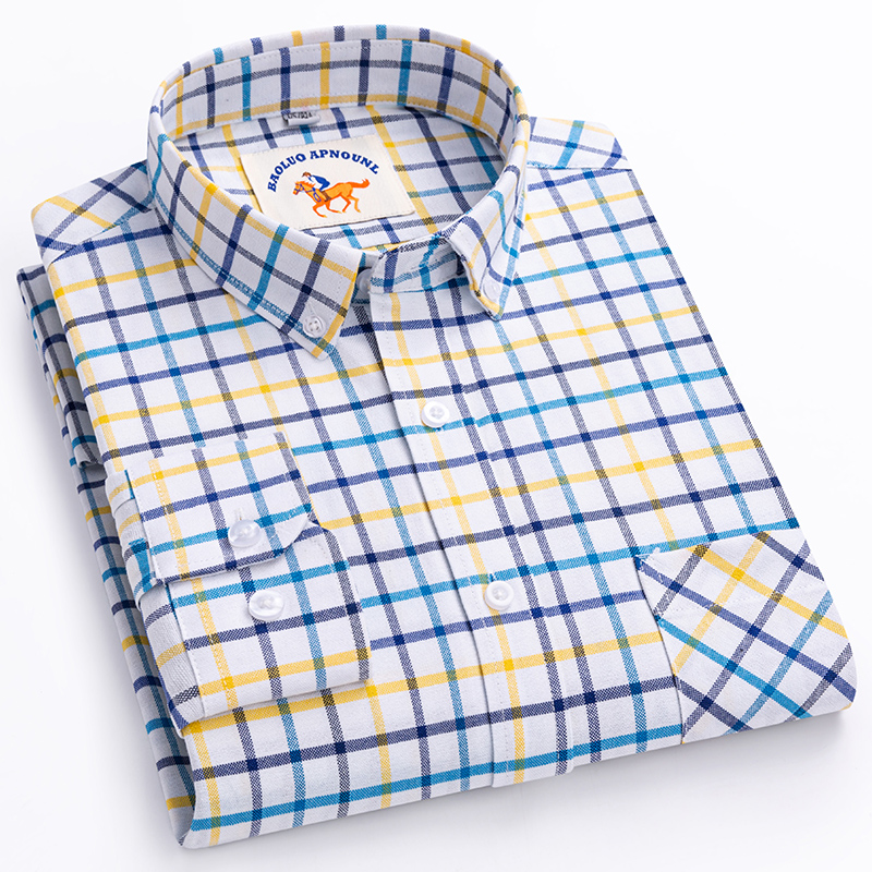 Neu eingetroffen: Übergrößen-H – Oxford Cotton Casual Shirt Business Bewertung und Preis