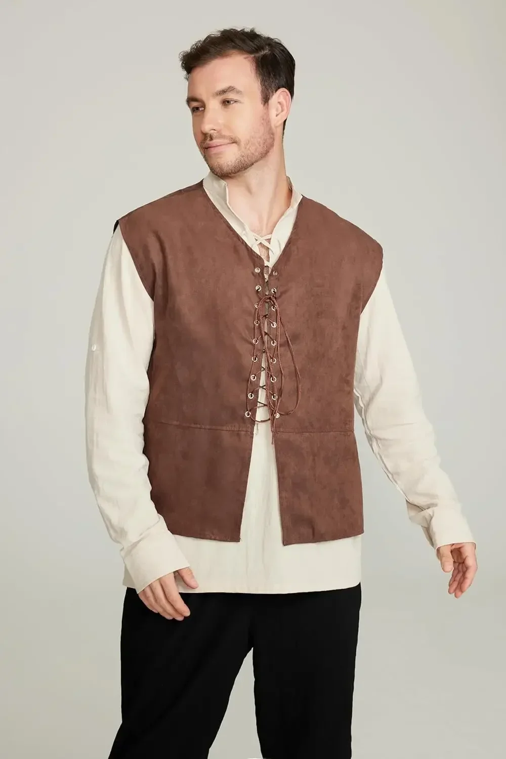2-teiliges Set: Mittelalterlic – Medieval Gothic Lace Up Pirate Shirt Bewertung und Preis