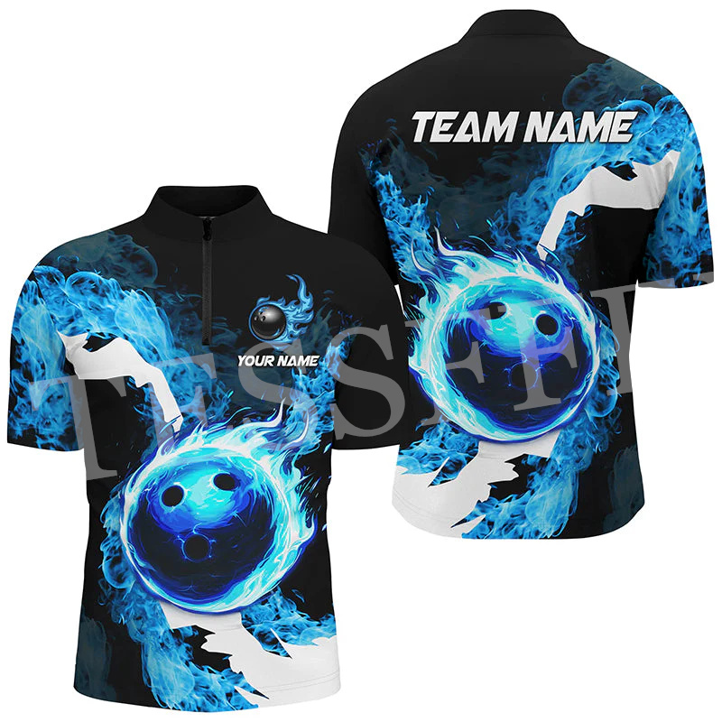 Benutzer definierte Name Strei – Short Sleeve Bowling Shirt Retro Bewertung und Preis